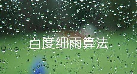 百度细雨算法